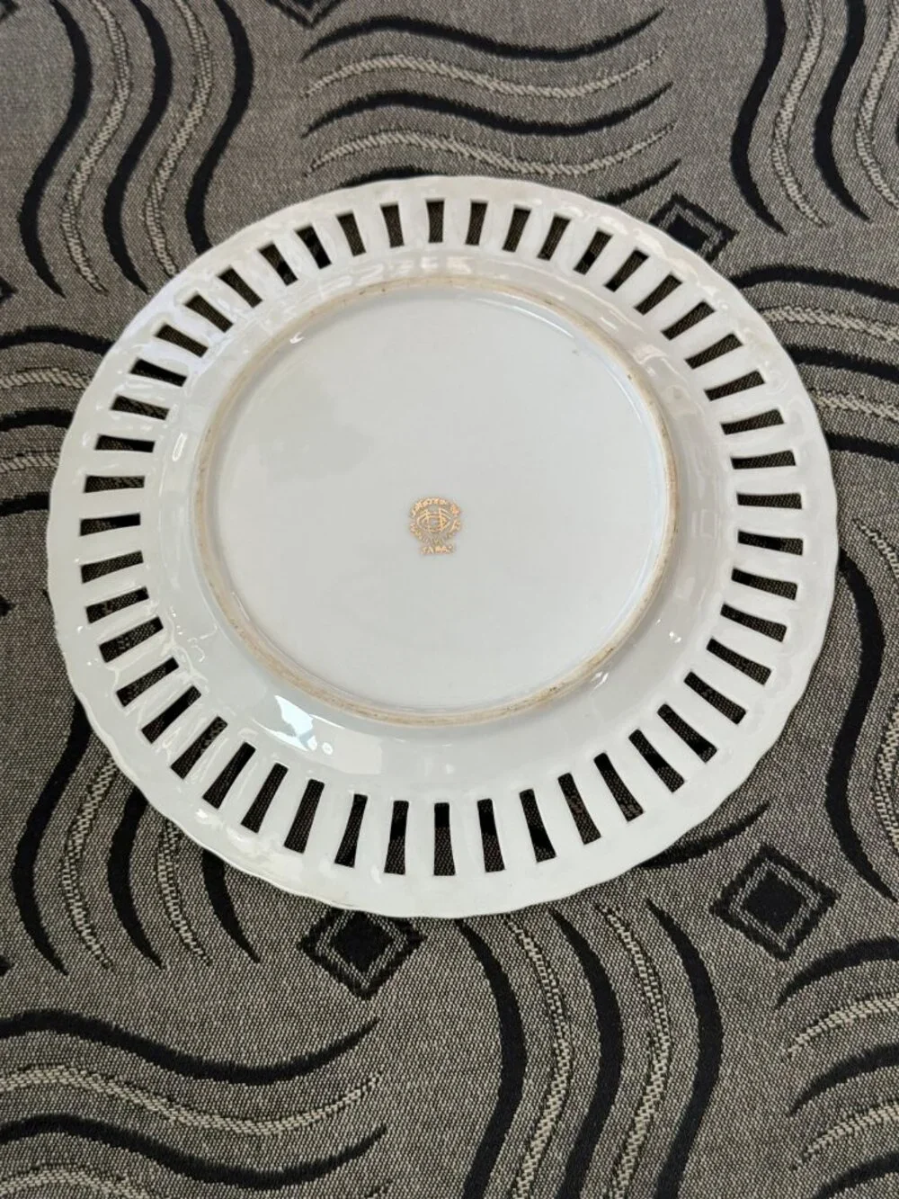 Vintage Ucagco Japan Hand Painted Reticulated Plate 7